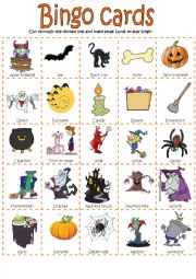 English Worksheet: Bingo Halloween