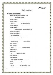 English Worksheet: 7th form group session 
