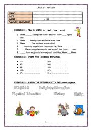 English Worksheet: review workseet