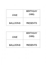 BIRTHDAY VOCABULARY