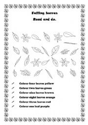 English Worksheet: FALLING LEAVES