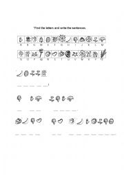 English Worksheet: alphabet