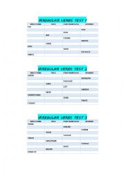 English Worksheet: IRREGULAR VERBS QUIZ