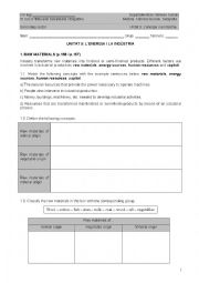 English Worksheet: CLIL