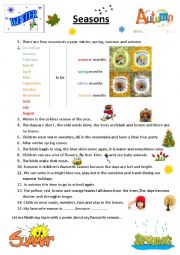 English Worksheet: seasons