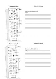 English Worksheet: Ordinal Numbers 