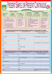 English Worksheet: PRESENT SIMPLE OR PRESENT CONTINUOUS? B&W+KEYS included