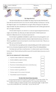 English Worksheet: narrative