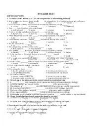 English Worksheet: ENGLISH TEST