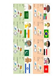 English Worksheet: country, food, age, schedule mingling