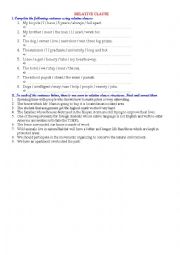 English Worksheet: RELATIVE CLAUSE