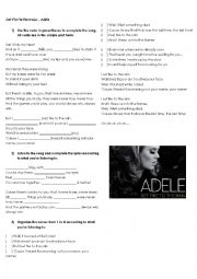 English Worksheet: Set Fire to the Rain (past simple)