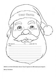 LETTER FOR SANTA CLAUS