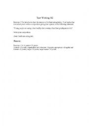 English Worksheet: Test Writing B2