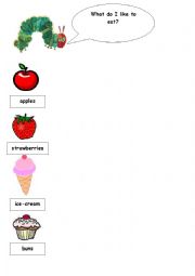 English Worksheet: the very hungry caterpillar - I like 