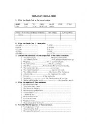 English Worksheet: Past Simple