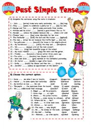 English Worksheet: PAST SIMPLE TENSE