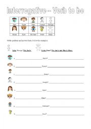 English Worksheet: Verb to be - Interrogative and short answers
