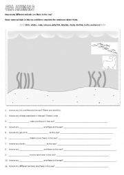 English Worksheet: SEA ANIMALS