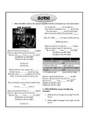 English Worksheet: We Own The Night by The Wanted