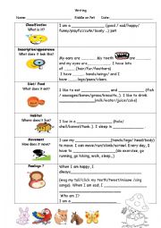 English Worksheet:  riddle on   pets