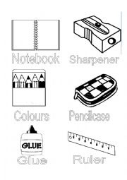 English Worksheet: SCHOOL OBJECTS TRACE