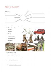 English Worksheet: Means of transport
