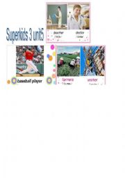 English Worksheet: Superkids3 unit6 kinds of Jobs