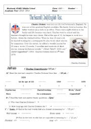 English Worksheet: charles Dickens biography