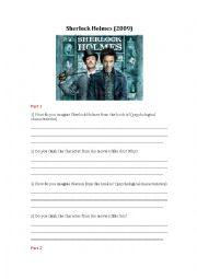 English Worksheet: Sherlock Holmes (2009) - Movie exercise