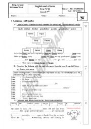 English Worksheet: tests for elementary level