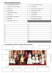 English Worksheet: the royal family