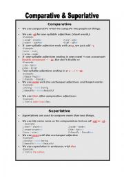 English Worksheet: Comparative and Superlative