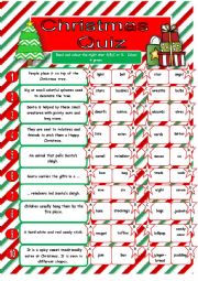 English Worksheet: Christmas Quiz