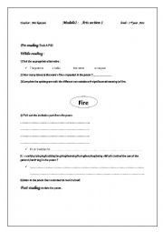 English Worksheet: CATCH THE FIRE SONIA SANCHEZ