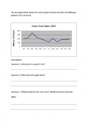 English Worksheet: Describing a Graph