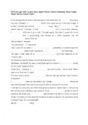 English Worksheet: The usage of tenses