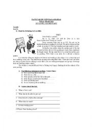 English Worksheet: present simple vs present continuous test