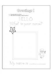 English Worksheet: Hello 