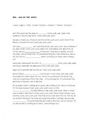 English Worksheet: MAN ON THE  MOON - REM