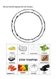 English Worksheet: I am a pizza 2