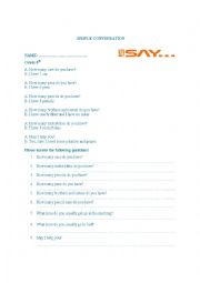 English Worksheet: How Many