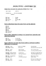English Worksheet: adverbs