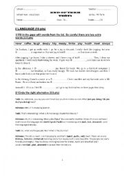 English Worksheet: full term test 1 7th form