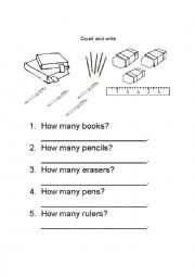 English Worksheet: How many