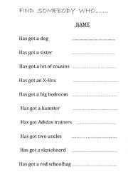 English Worksheet: HAVE GOT