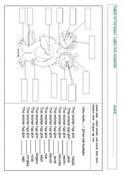 English Worksheet: Monster Body