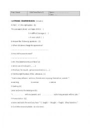 English Worksheet: mid-term test 9th form