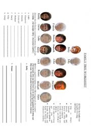 Family Tree Worksheet