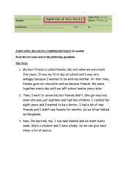 English Worksheet: mid term test